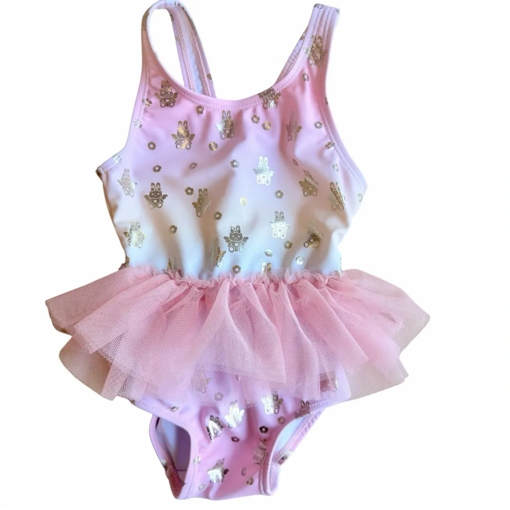 Huxbaby Tulle Fairy Bunny Ballet Swimsuit - Rainbow Size 6-12M‎